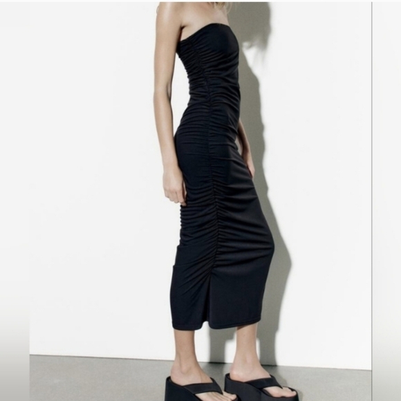 Zara Draped Dress NWT Sz XS - Picture 6 of 13
